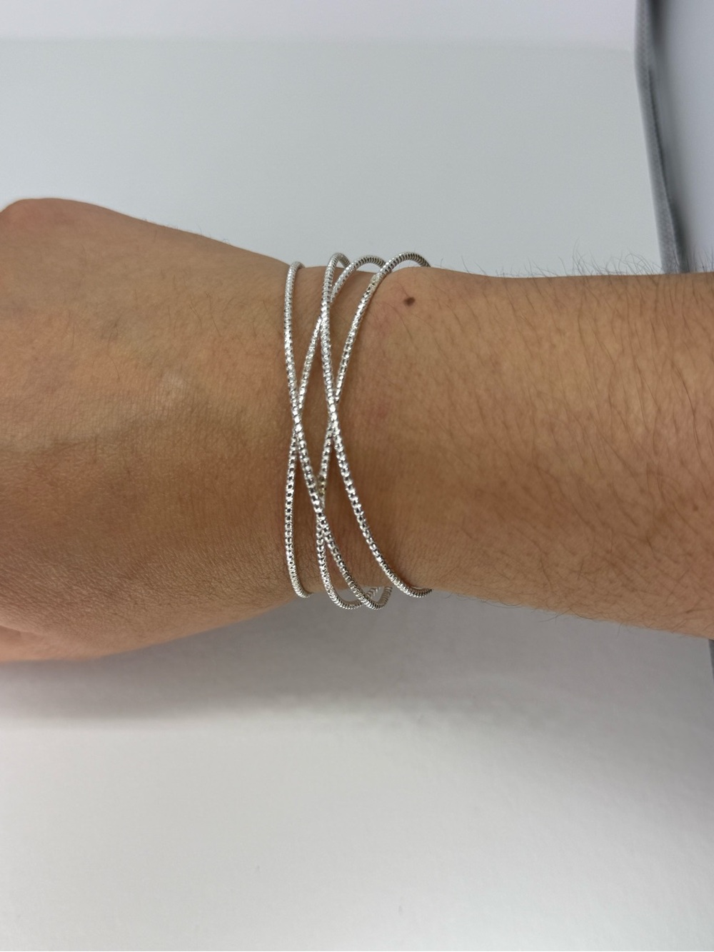 Textured multi-wrap bracelet - Size:7” in
